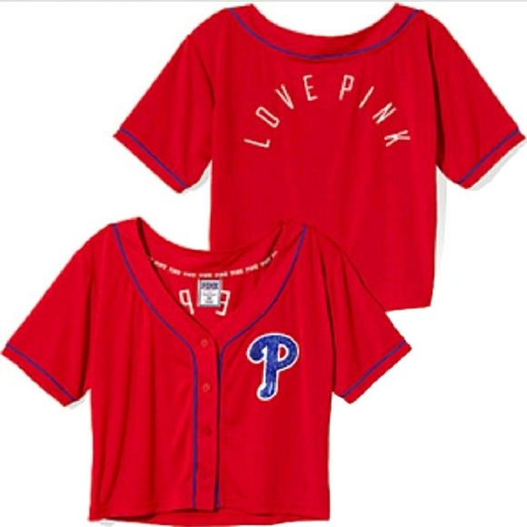 PINK Victoria's Secret Tops - 🌻 3/$25 VS PINK Phillies Cropped Jersey